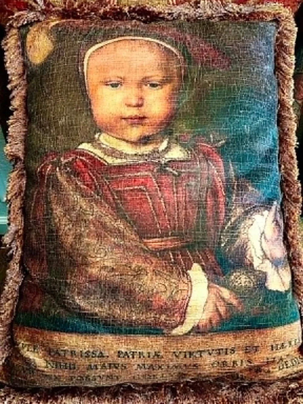 ALEXANDRA'S ACCENTS Lux Accent Pillow Canvas Print Portrait of Young Edward VI